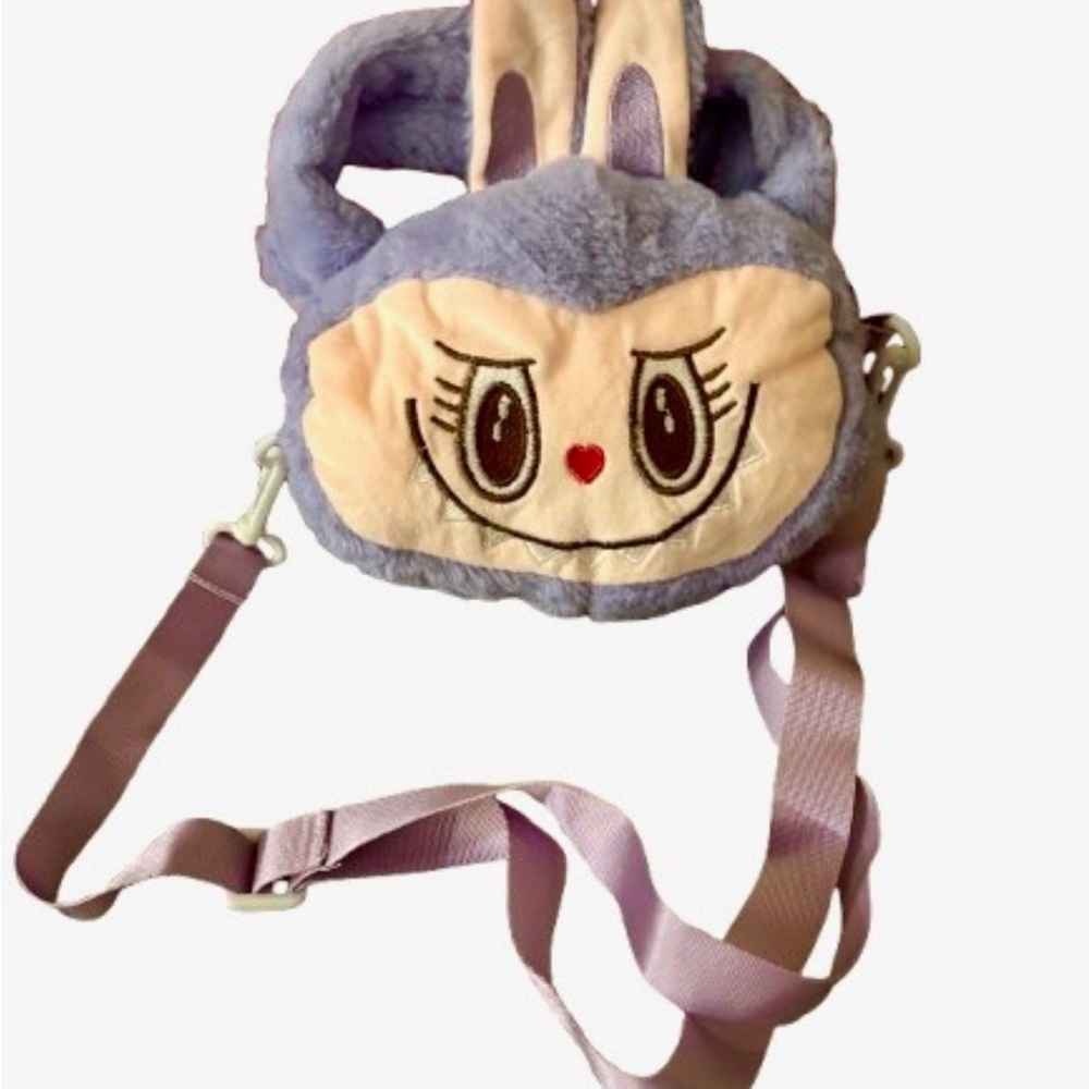 Purple Plush Bunny Crossbody Bag